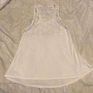 Zulily white lace tank top size small